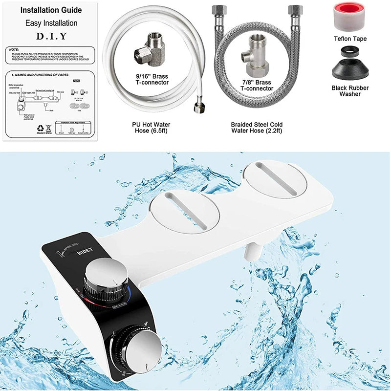 Wash Pro: Dual-Nozzle Luxury Bidet Attachment