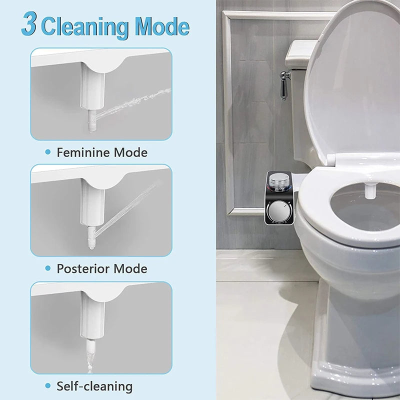 Wash Pro: Dual-Nozzle Luxury Bidet Attachment