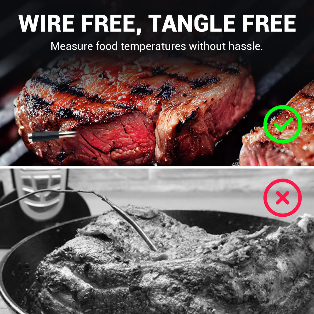Grill Pro: Long-Range Smart Bluetooth Meat Thermomete