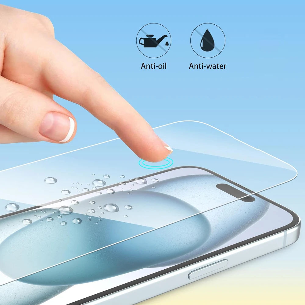 HD Tempered Glass Screen Protector – Ultra-Scratch Resistant Front Film for iPhone 11 to 18 Pro Max