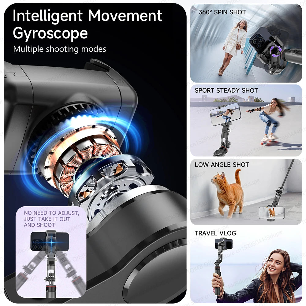TOKQI C22 Smart AI Face-Tracking Gimbal & Tripod