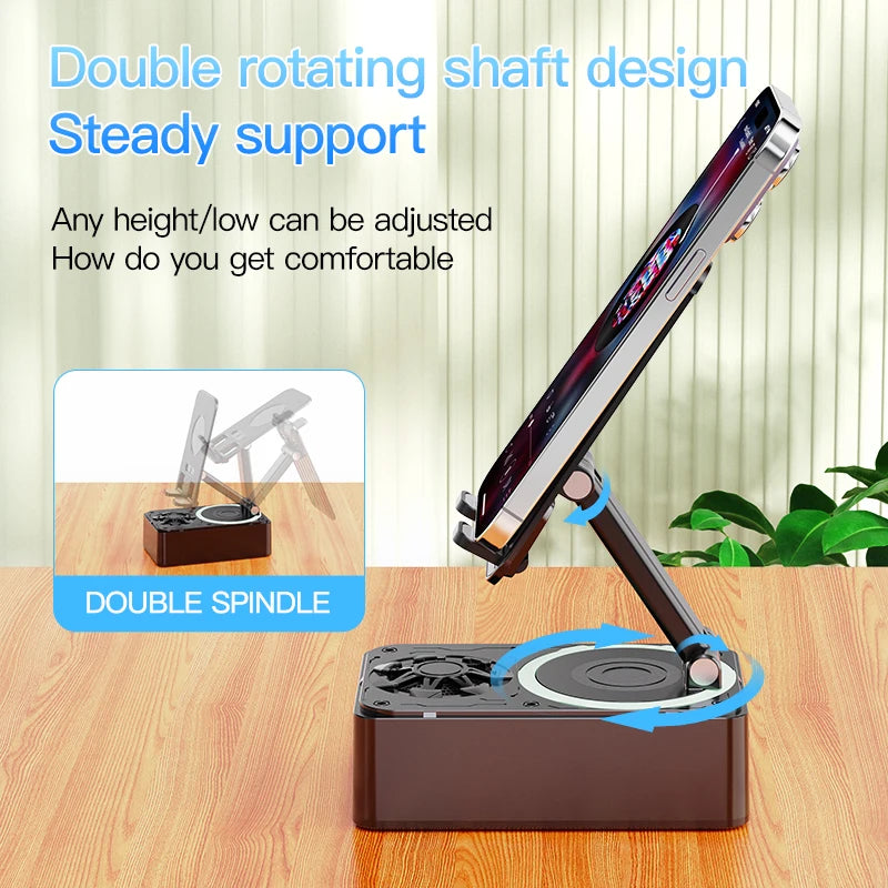 3-in-1 Foldable Live Stream Speaker & Phone Charging Stand