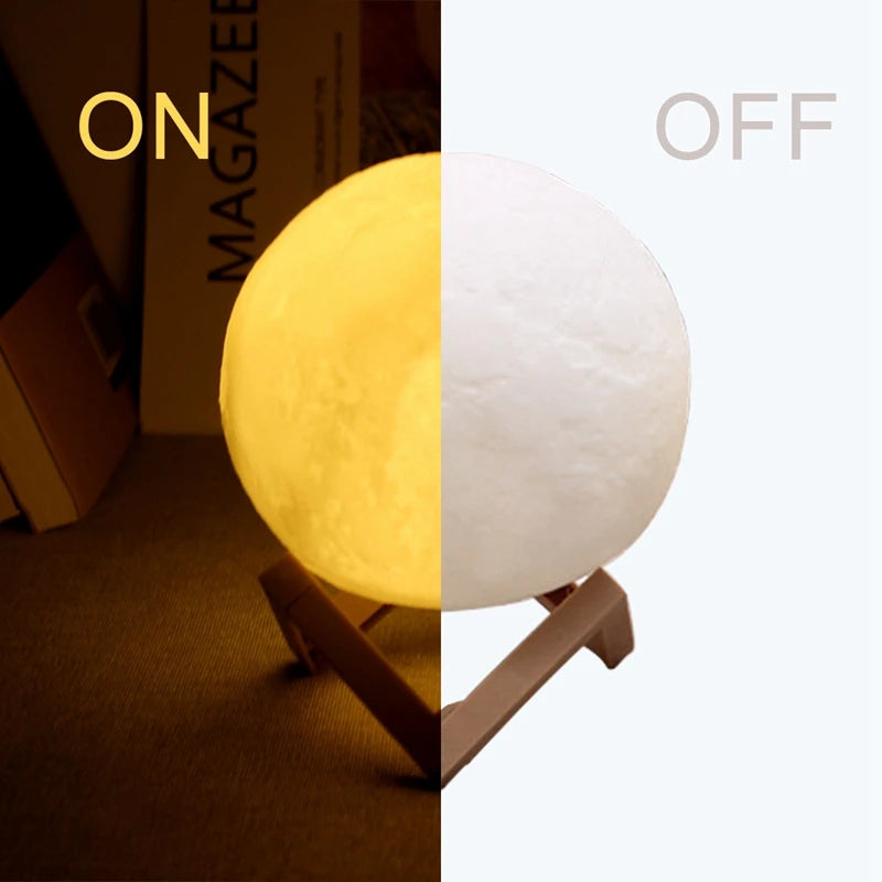 LunaGlow Wireless Moon Lamp