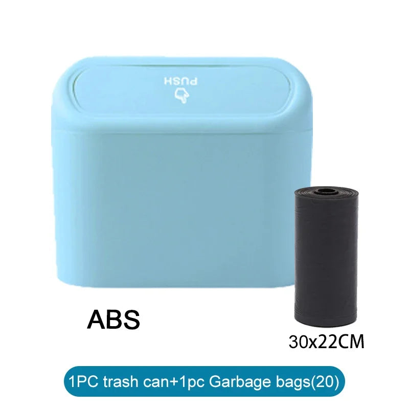 Car Trash Can (with Lid) – Leak-Proof Mini Storage Bucket (Includes 60/300 Garbage Bags