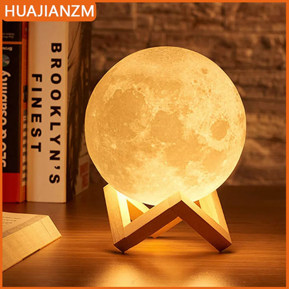 LunaGlow Wireless Moon Lamp