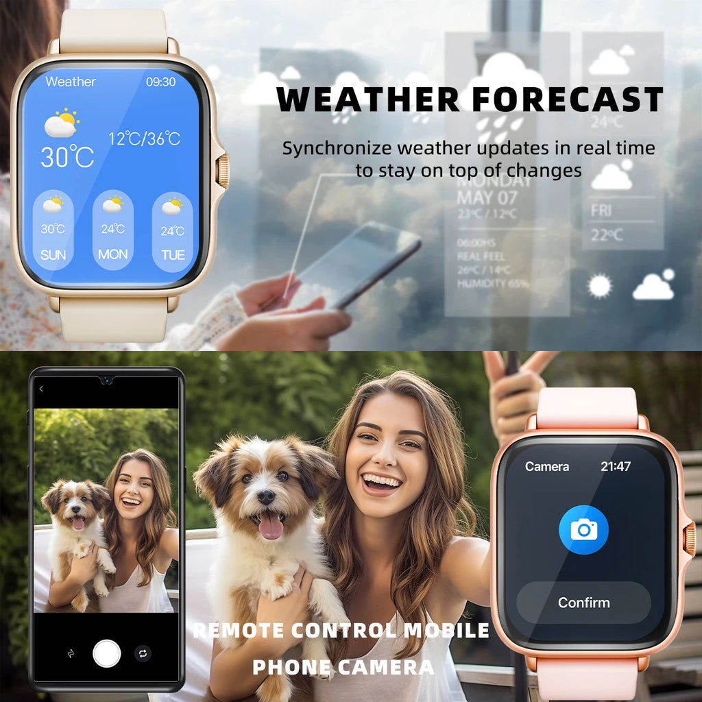 SmartWatch Pro 1.83" – Bluetooth Call, Fitness Tracker & Smart Notifications for iPhone & Android
