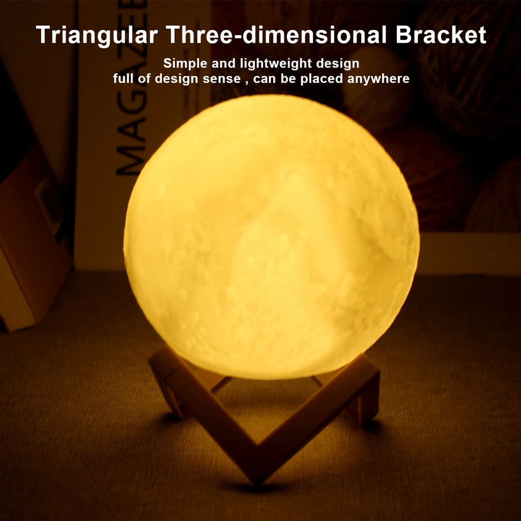 LunaGlow Wireless Moon Lamp