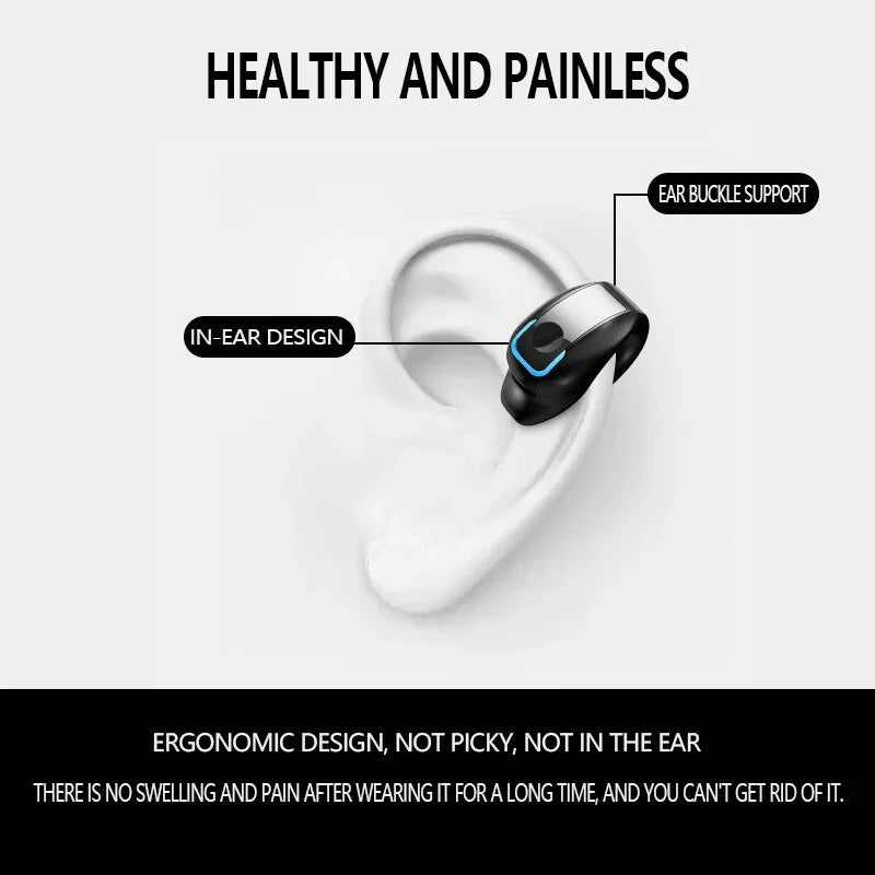 ™ Open-Ear Wireless Headphones – Bone Conduction Clip-On Bluetooth Headset with HD Mic