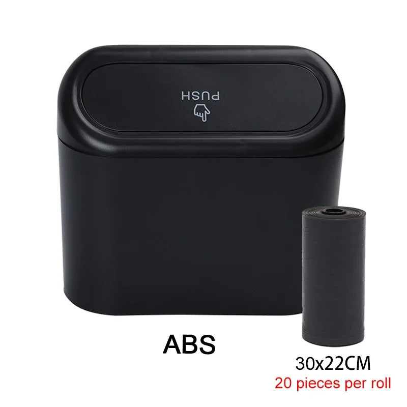 Car Trash Can (with Lid) – Leak-Proof Mini Storage Bucket (Includes 60/300 Garbage Bags
