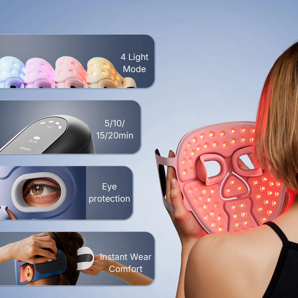 Glow Pro: 3D Wireless LED Light Therapy Mask