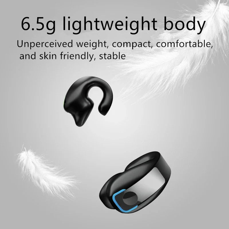™ Open-Ear Wireless Headphones – Bone Conduction Clip-On Bluetooth Headset with HD Mic