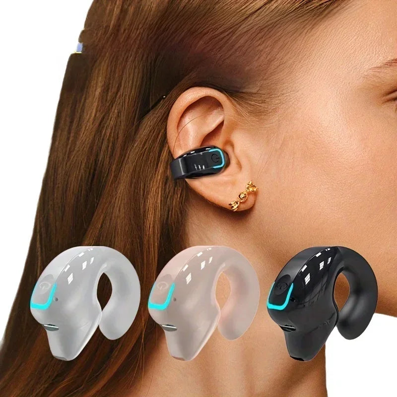 ™ Open-Ear Wireless Headphones – Bone Conduction Clip-On Bluetooth Headset with HD Mic