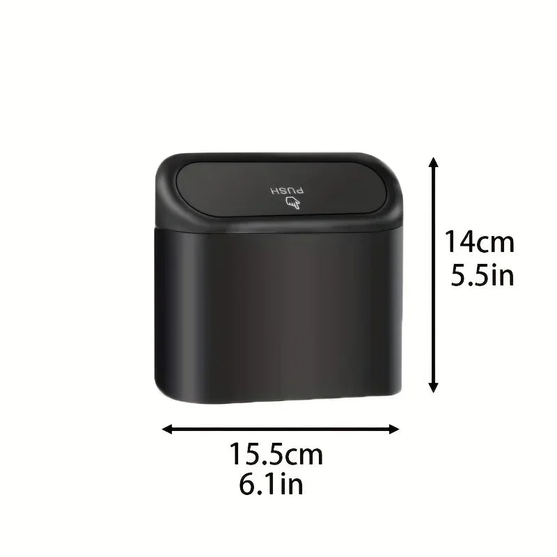 Car Trash Can (with Lid) – Leak-Proof Mini Storage Bucket (Includes 60/300 Garbage Bags