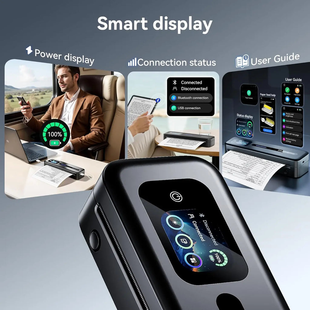 Phomemo M832D Portable Touchscreen Thermal Printer – Inkless A4/US Letter Wireless Smart Printer