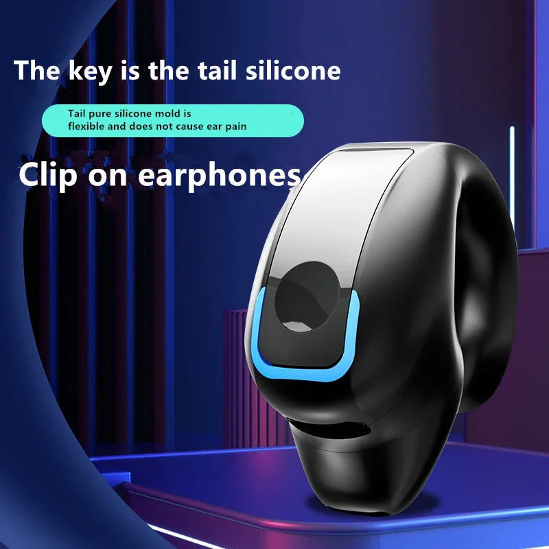 ™ Open-Ear Wireless Headphones – Bone Conduction Clip-On Bluetooth Headset with HD Mic